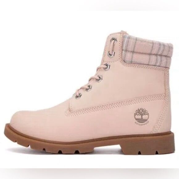 Timberland Linden Wood 6” Wp Boot Women’s Light Pink Nubuck size 8 - Picture 4 of 4